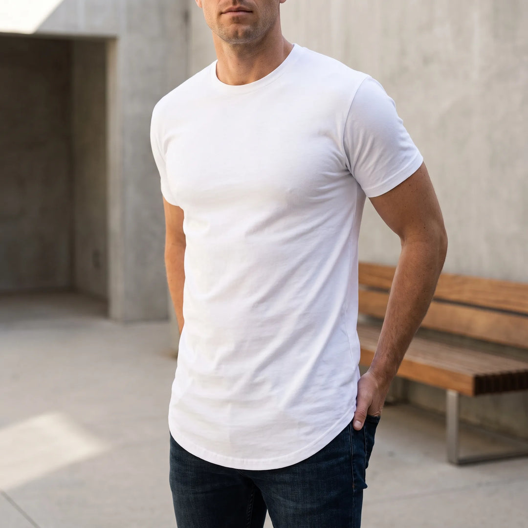 Angelo Longline Tailored T-Shirt - Extra Torso Coverage