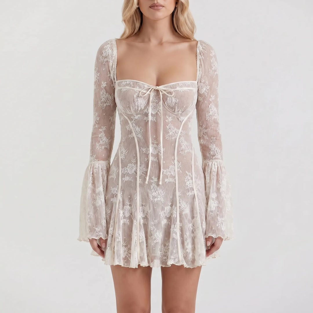 Auralia - Flared Sleeve Mini Dress