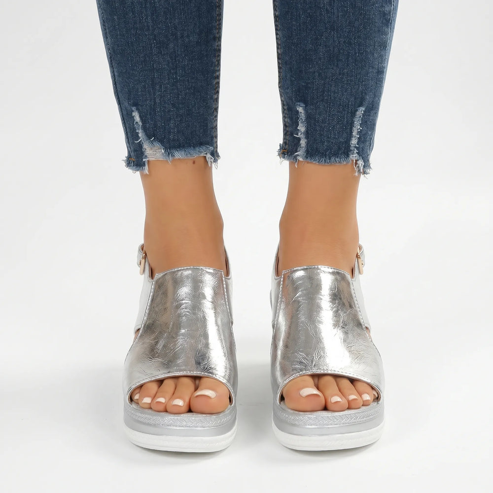 Auralift - Platform Wedge Sandals