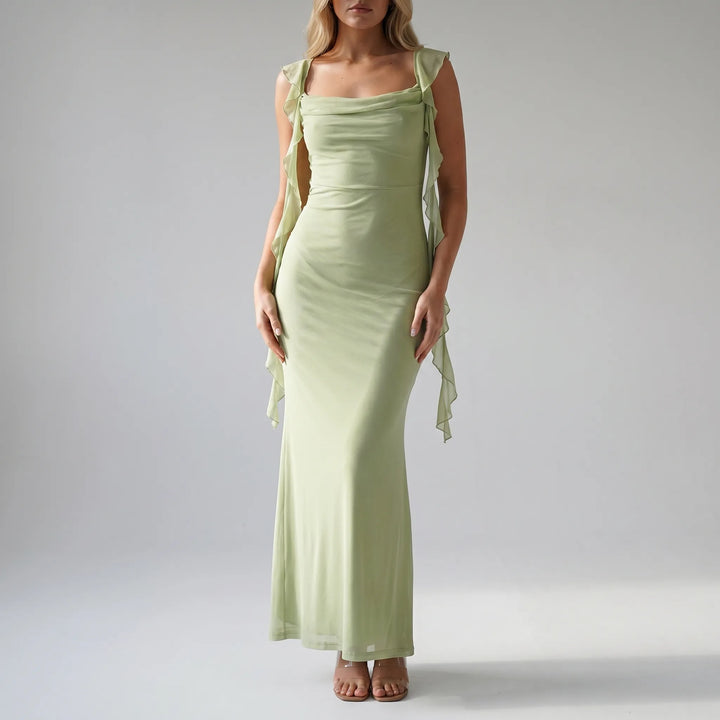Aveline - Cascading Ruffle Maxi Dress
