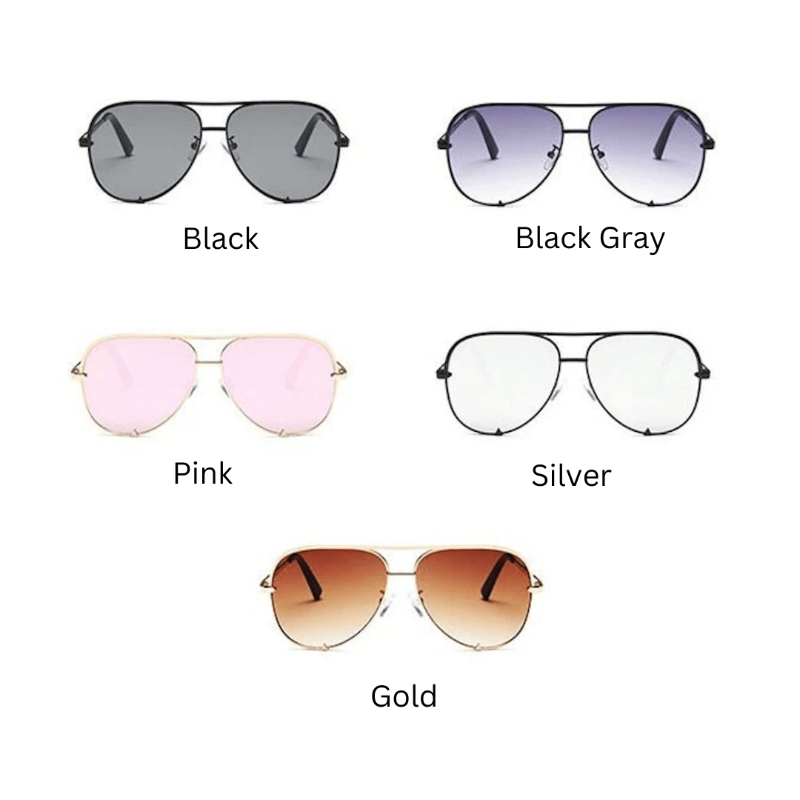 Designer Aviator Sunglasses with Gradient Lenses