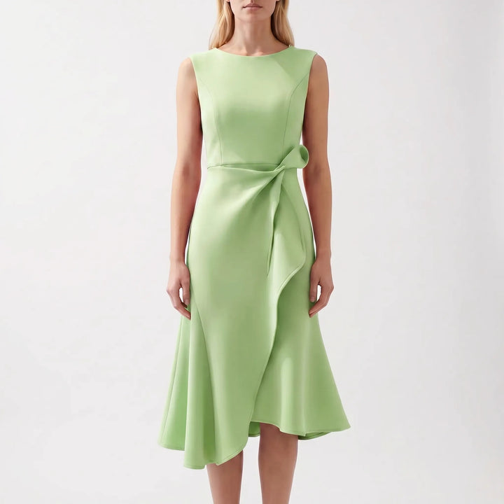 Dravelle - Asymmetric Draped Midi Dress