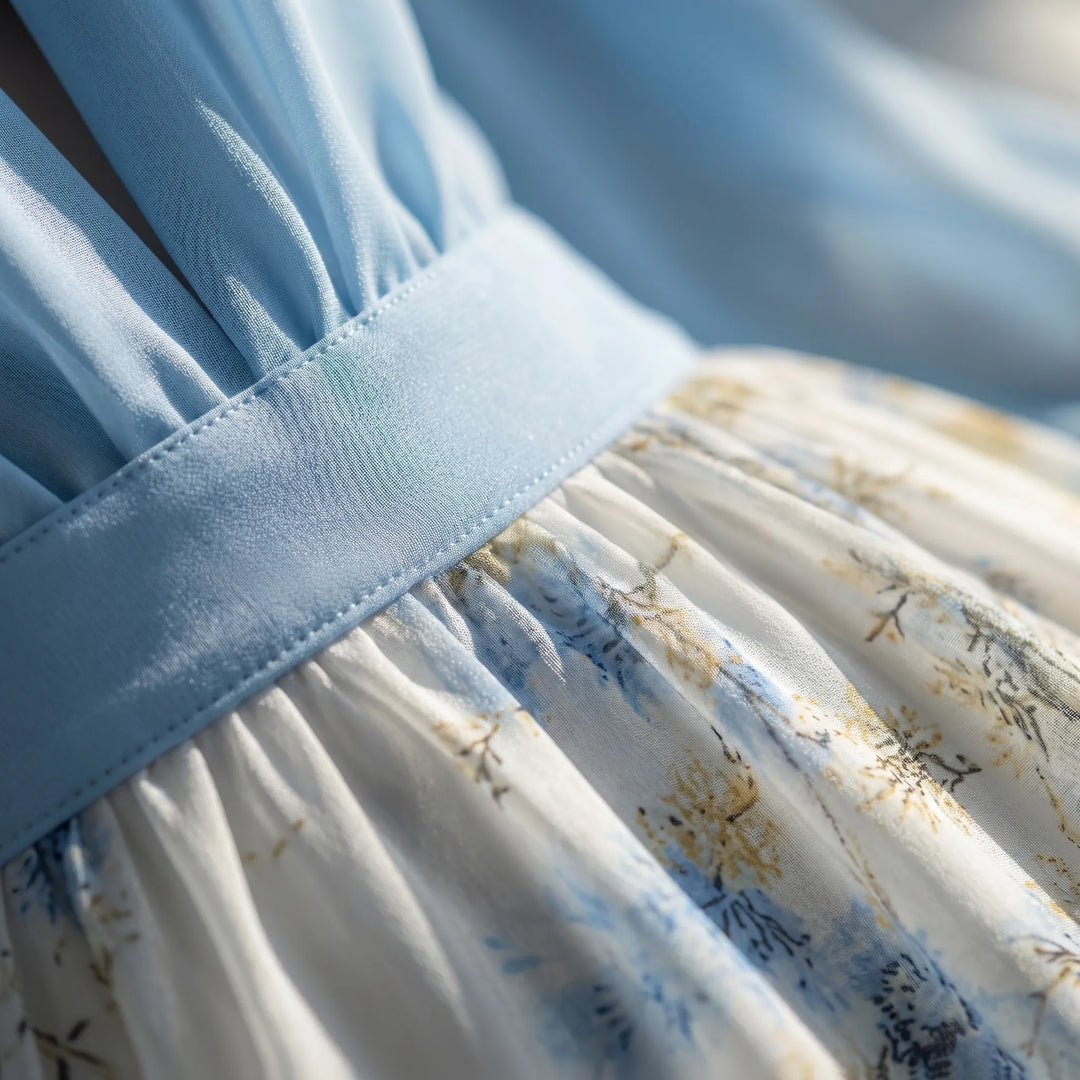 Florvelle - Floral Print Long-Sleeve Maxi Dress