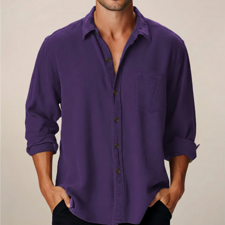 Men’s Classic Long Sleeve Shirt with Button Closure