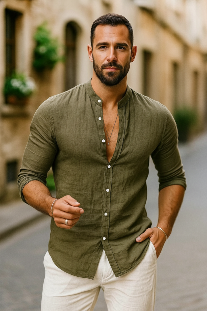 Men’s Casual Shirt with Relaxed Fit and Clean Silhouette