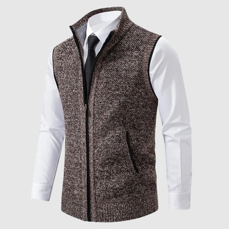 Men's Men's Knitted Zip-Up Waistcoat