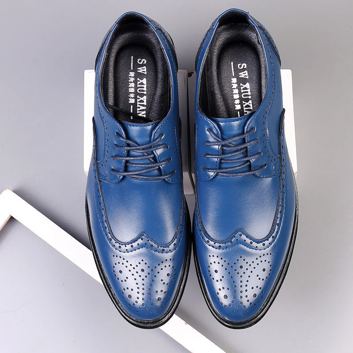 Men’s Oxford Dress Shoes with Lace-Up Closure and Brogue Detailing