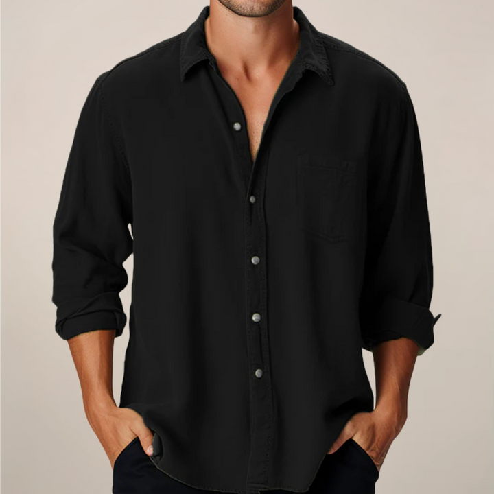 Men’s Classic Long Sleeve Shirt with Button Closure