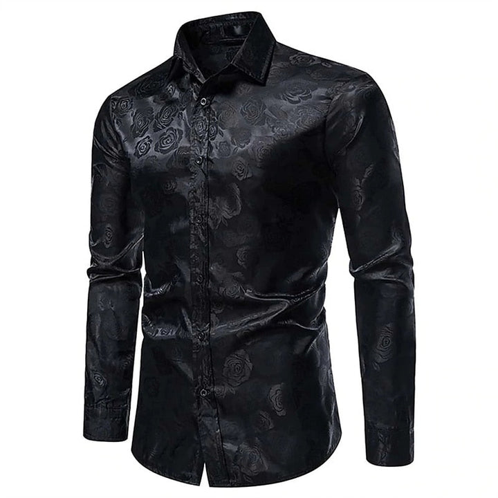 Men’s Long Sleeve Shirt with Gloss Finish and Tailored Shape