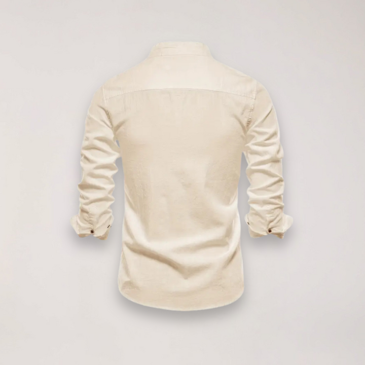 Men’s Long Sleeve Shirt with Stand Collar