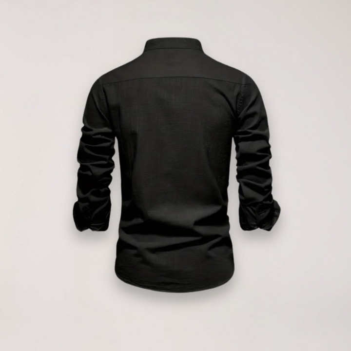 Men’s Long Sleeve Shirt with Stand Collar