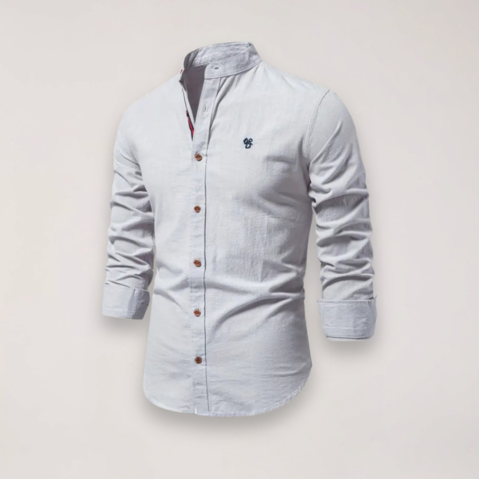 Men’s Long Sleeve Shirt with Stand Collar