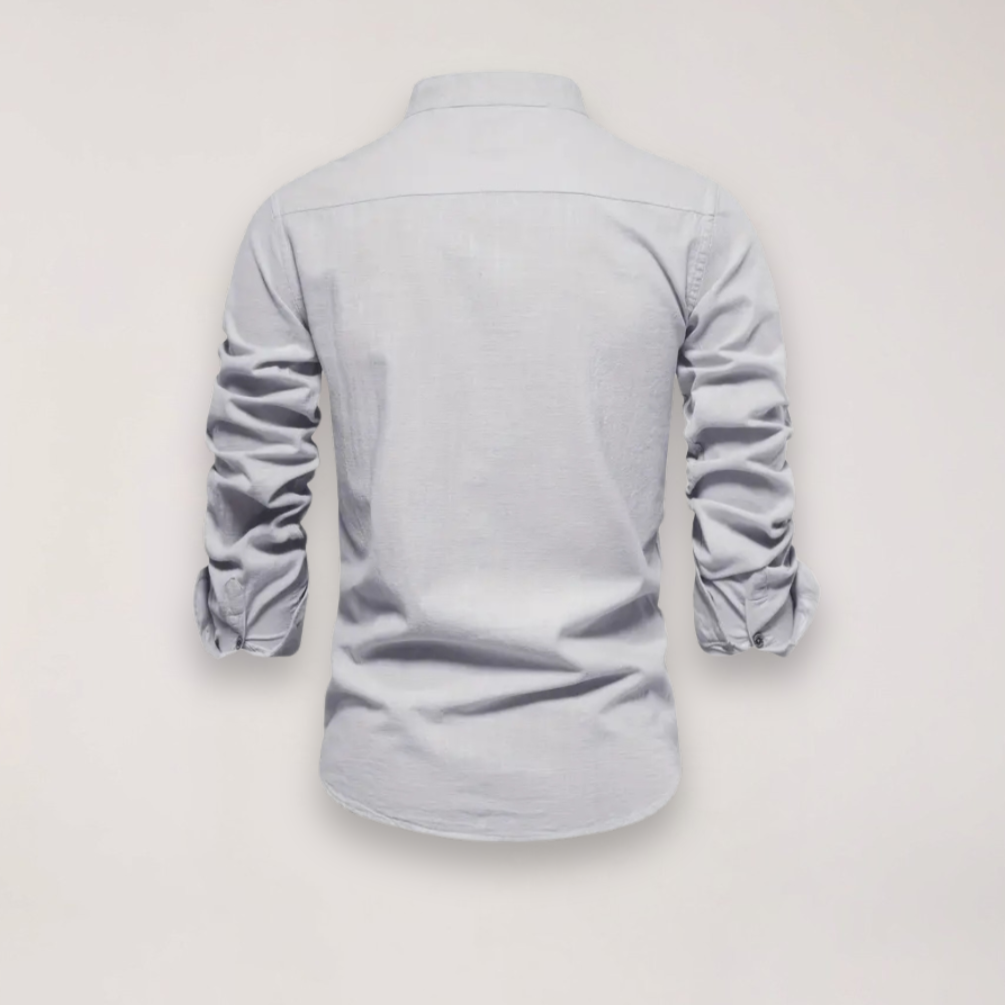 Men’s Long Sleeve Shirt with Stand Collar