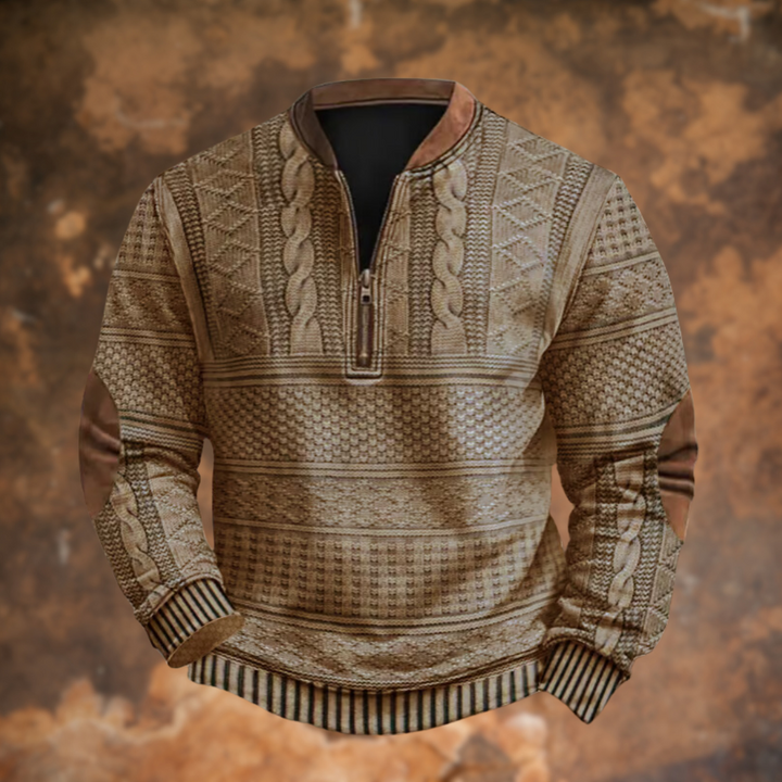 Mens Autumn Jumper with Ribbed Cuffs