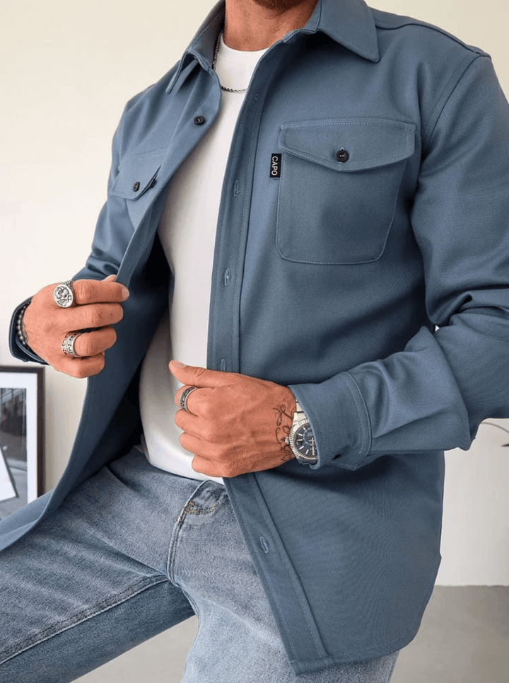 Men’s Autumn Shirt with Modern Fit and Fabric Construction