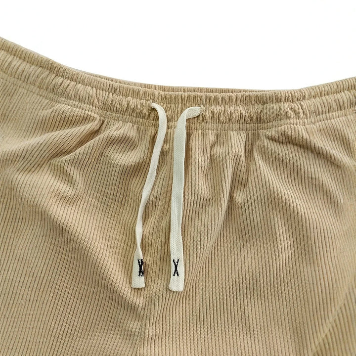 Men’s Corduroy Trousers with Adjustable Waist and Secure Pockets