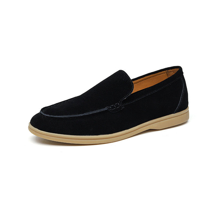 Men’s Loafers with Suede Upper and Removable Insole