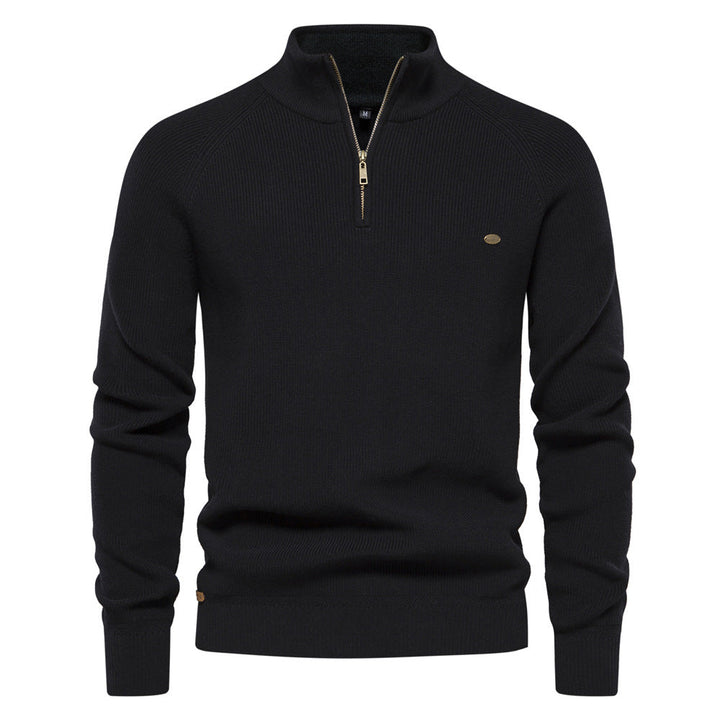 Men’s Luxury Half Zip Jumper with Silky Interior and Breathable Design