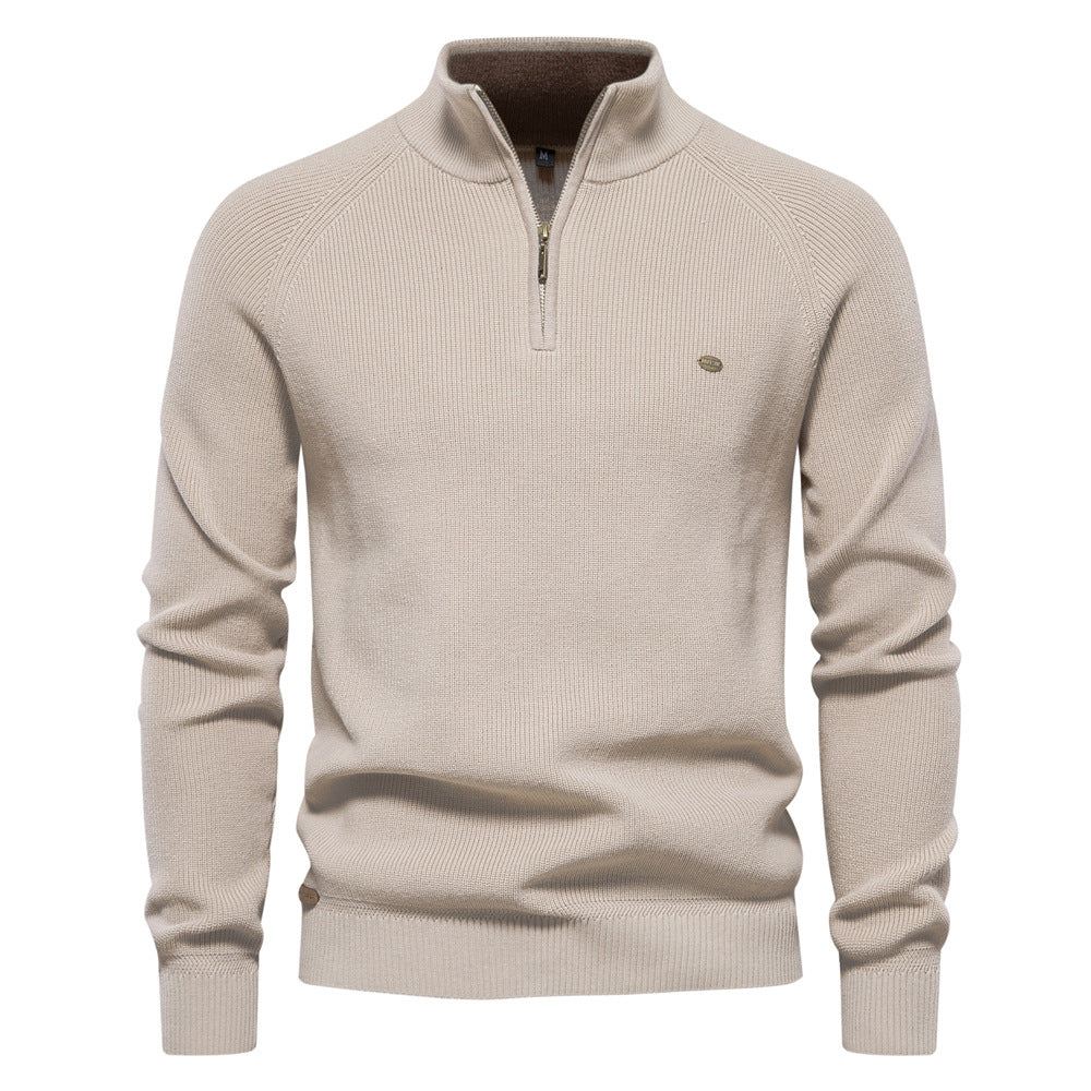 Men’s Luxury Half Zip Jumper with Silky Interior and Breathable Design