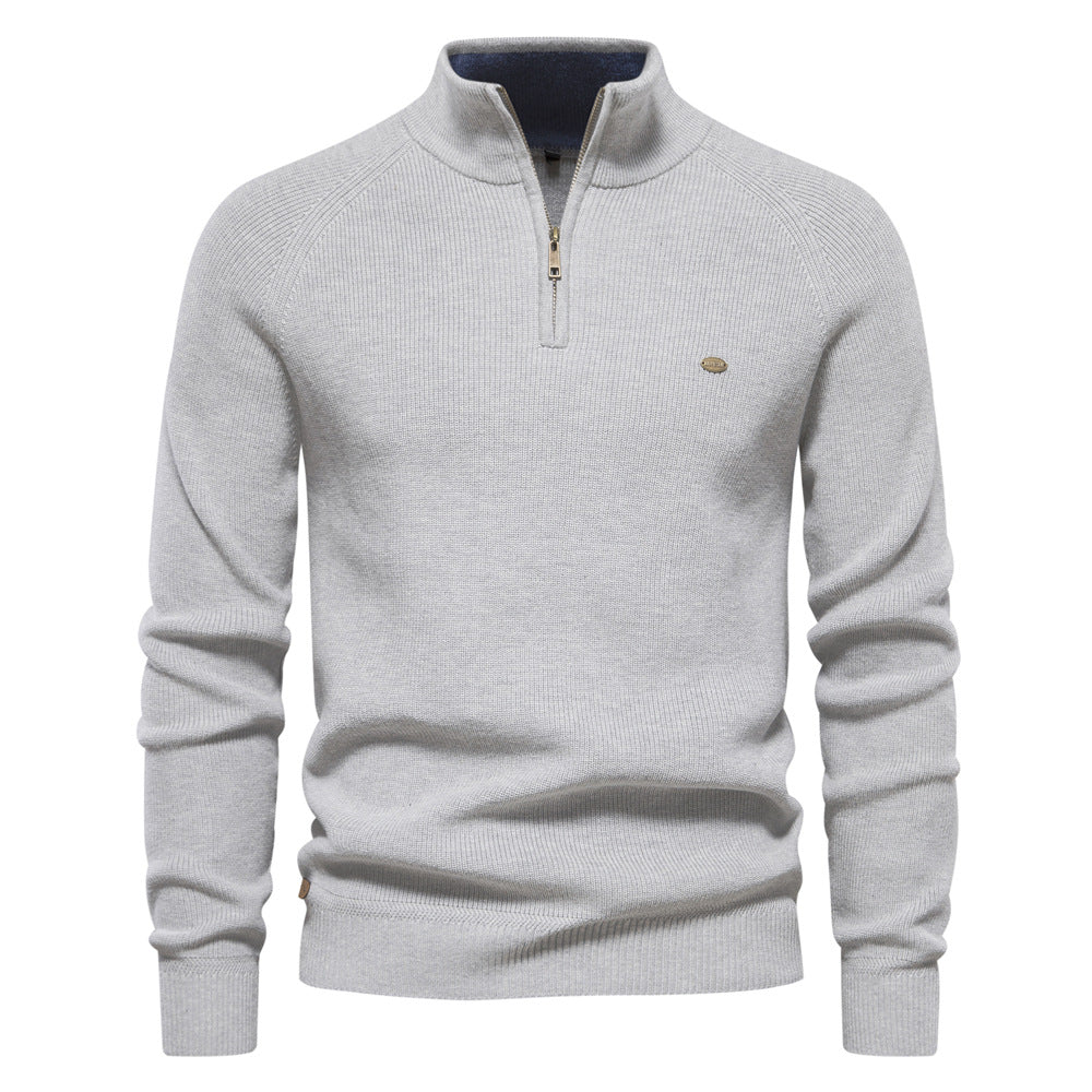 Men’s Luxury Half Zip Jumper with Silky Interior and Breathable Design