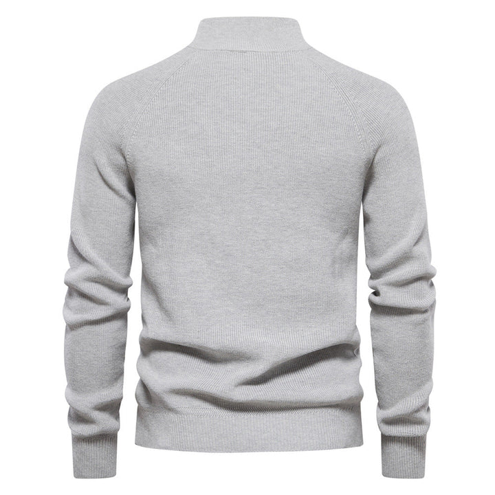 Men’s Luxury Half Zip Jumper with Silky Interior and Breathable Design