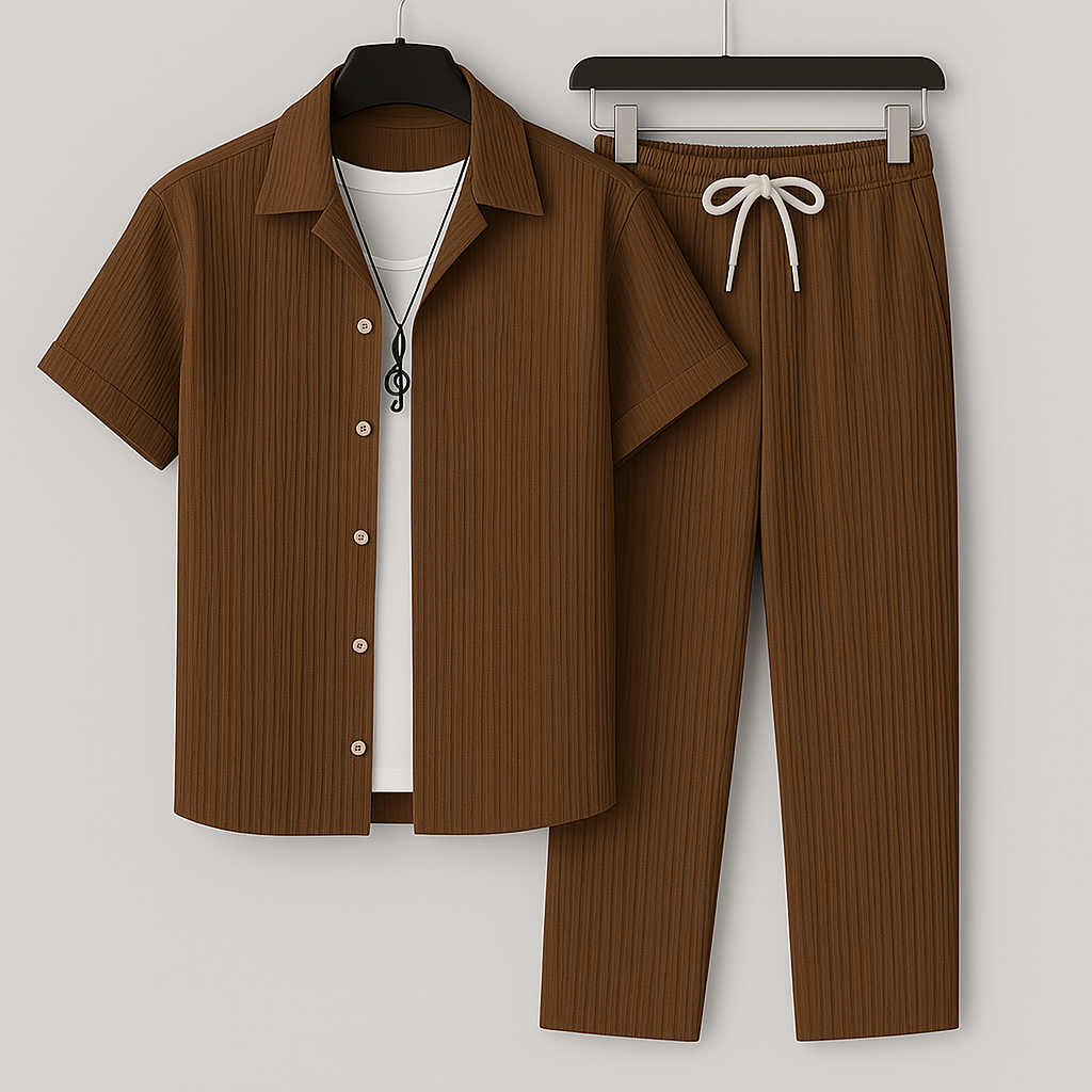 Mens Set with Relaxed Fit and Two-Piece Design