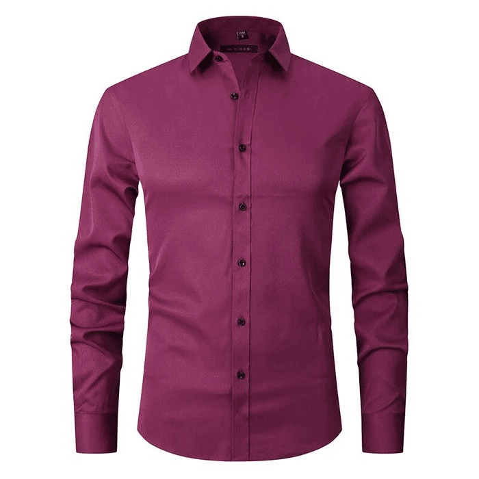 Men’s Shirt with Elastic Fabric and Smooth Finish