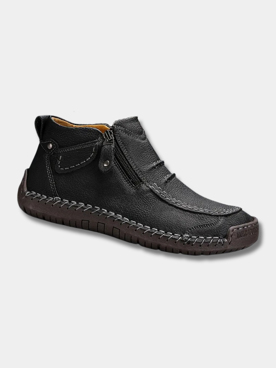 Men’s Shoes with Zipper Closure and Versatile Design