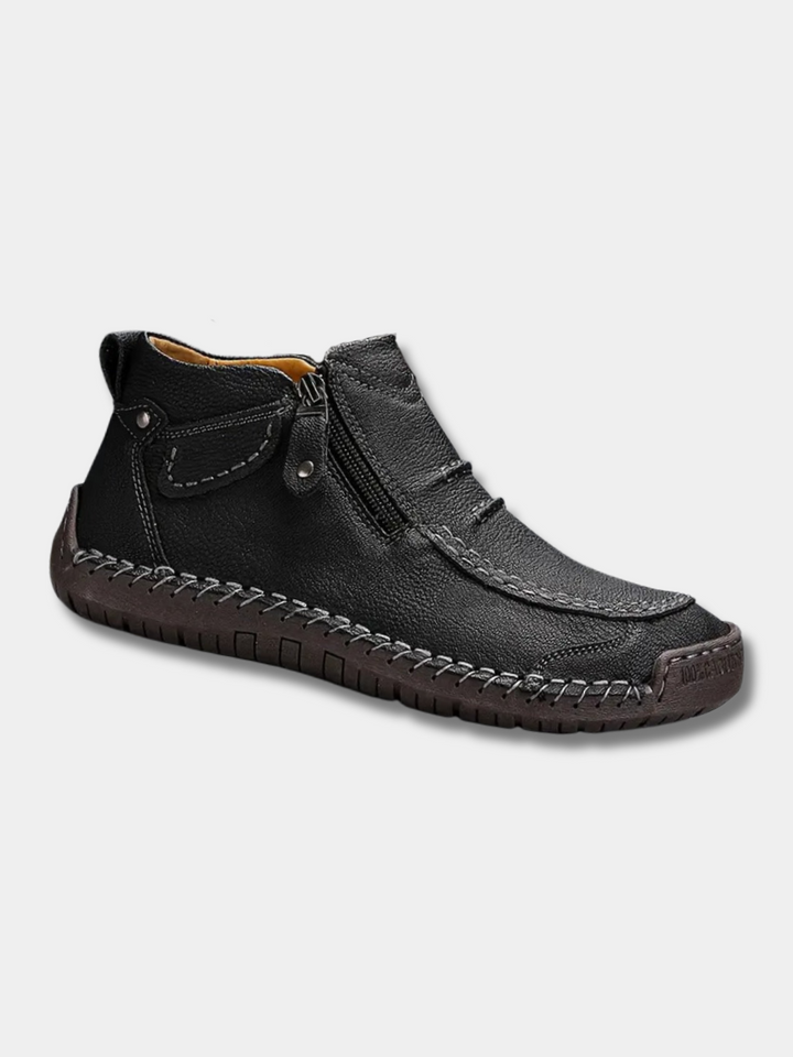 Men’s Shoes with Zipper Closure and Versatile Design