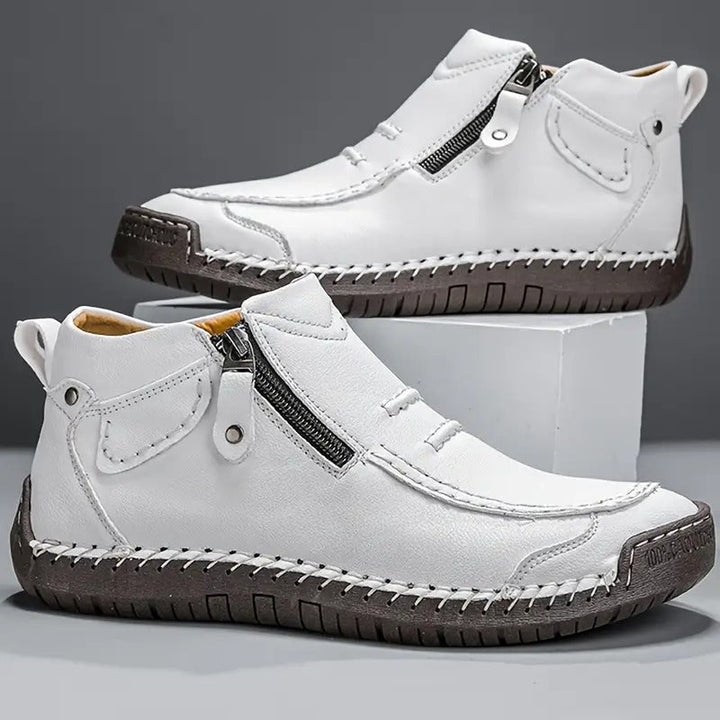 Men’s Shoes with Zipper Closure and Versatile Design