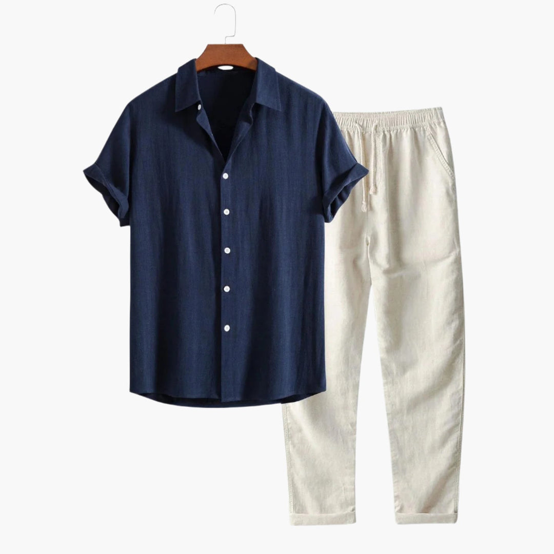 Men’s Summer Set with Shirt and Trousers