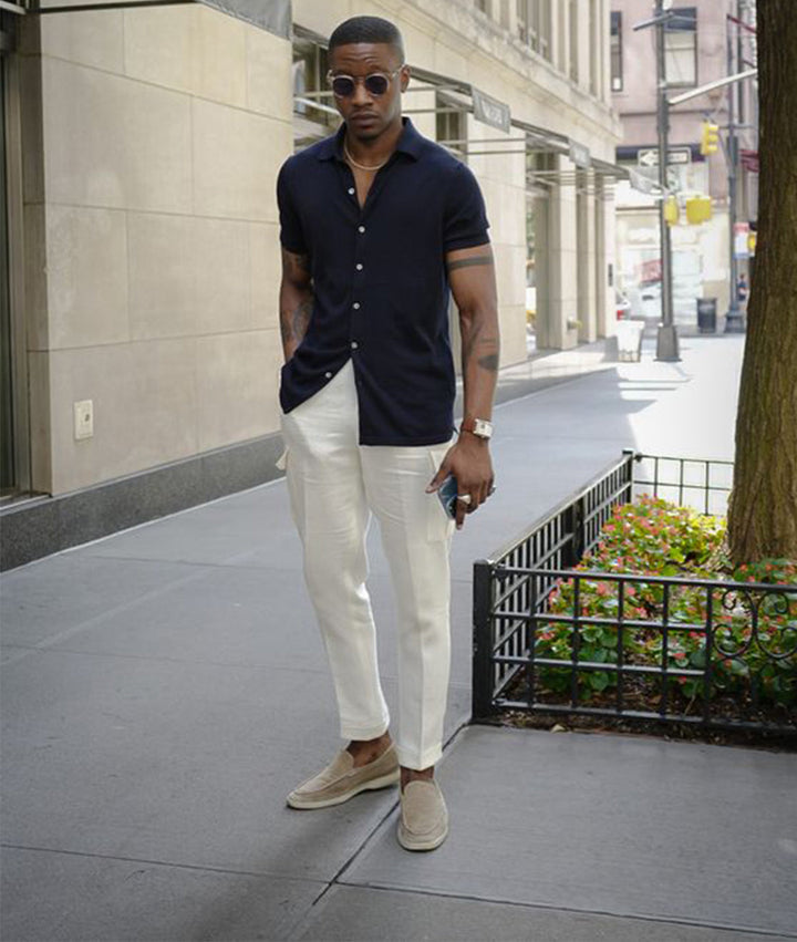 Men’s Vintage Loafers with Slip-On Style and Detailed Stitching