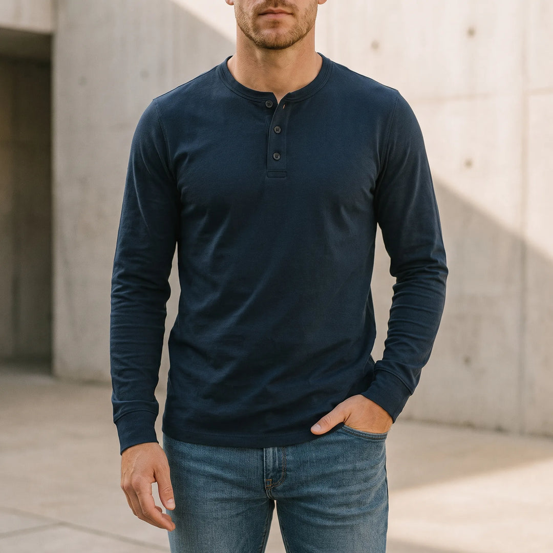 Nexari - Long Sleeve Men's Henley Shirt