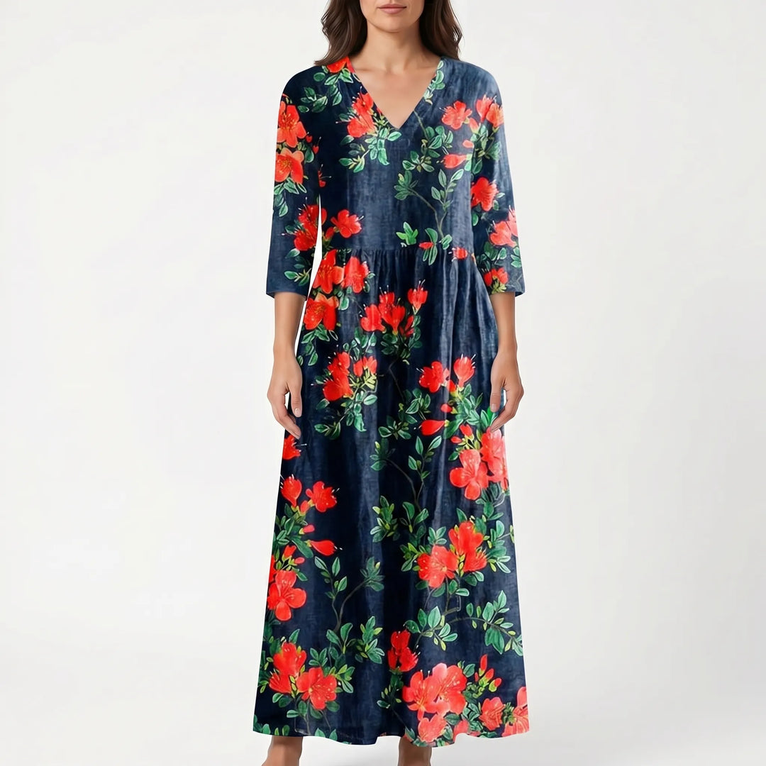 Petaflow - Vintage Floral Patchwork Maxi Dress