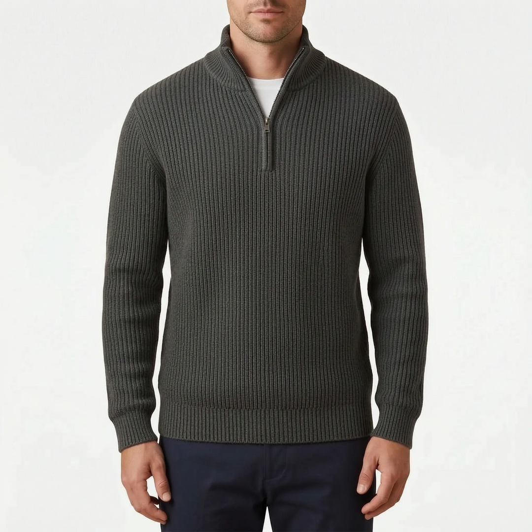 RibbedLayer - Mens Half Zip Jumper
