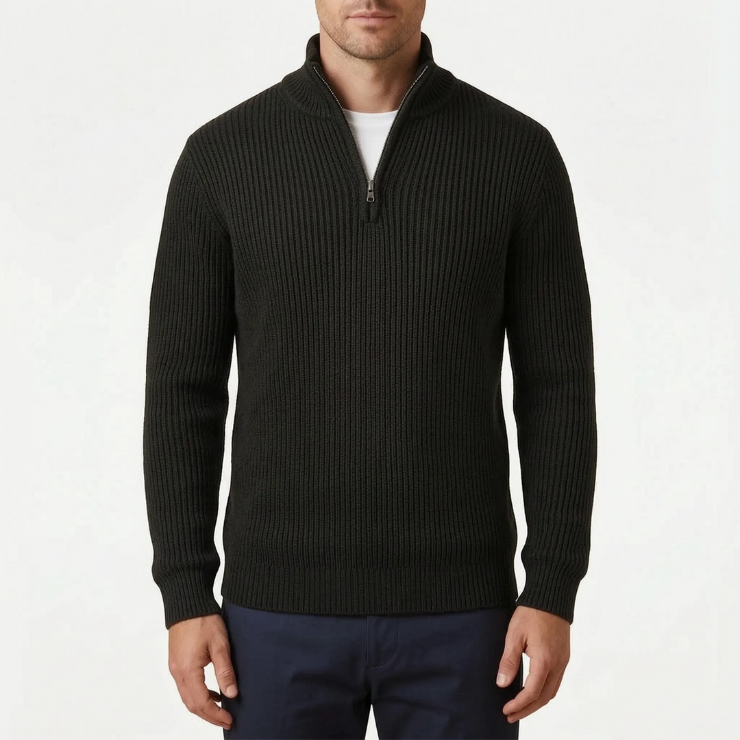 RibbedLayer - Mens Half Zip Jumper