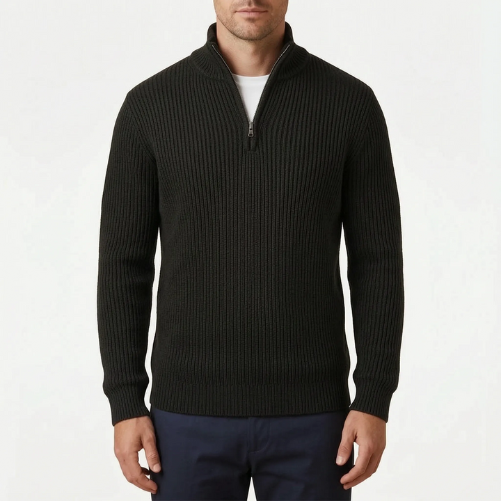 RibbedLayer - Mens Half Zip Jumper
