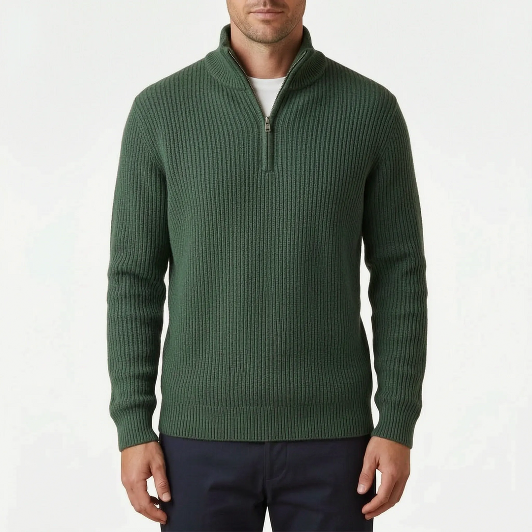 RibbedLayer - Mens Half Zip Jumper