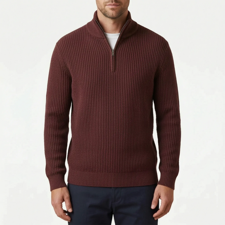 RibbedLayer - Mens Half Zip Jumper
