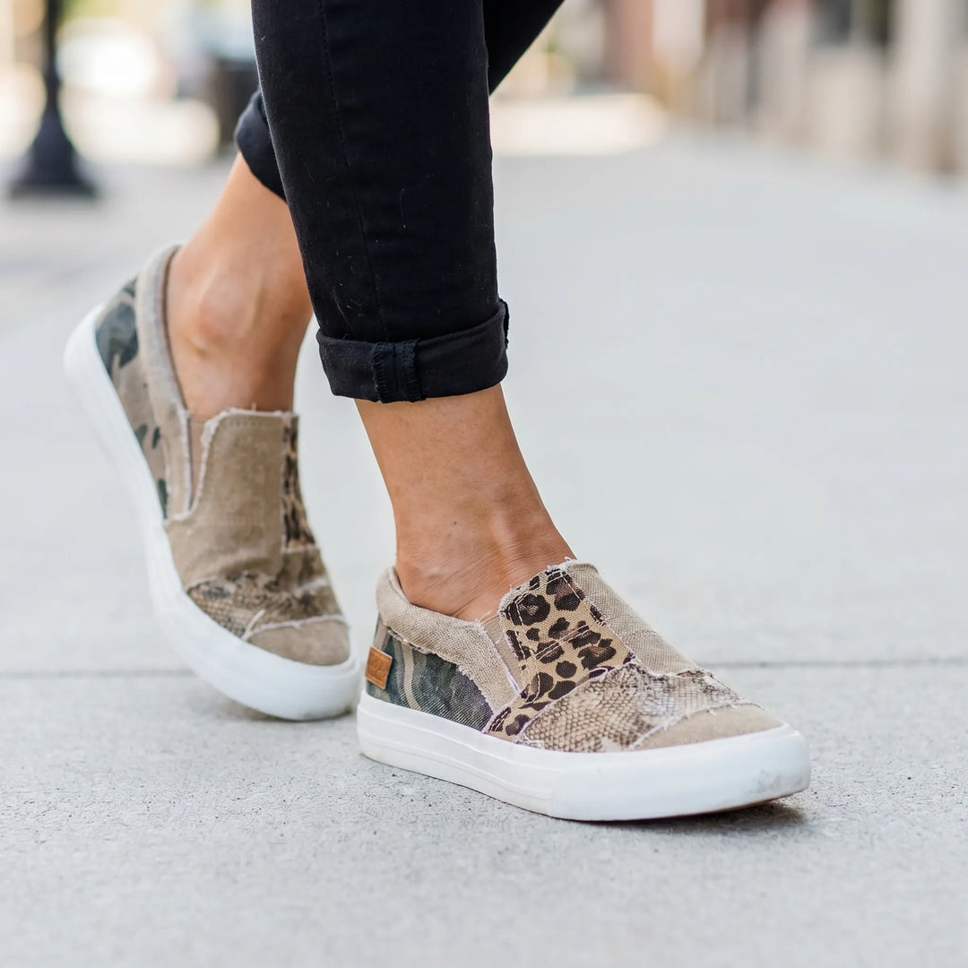 Slivette - Slip-On Trainers With Mixed Animal Print