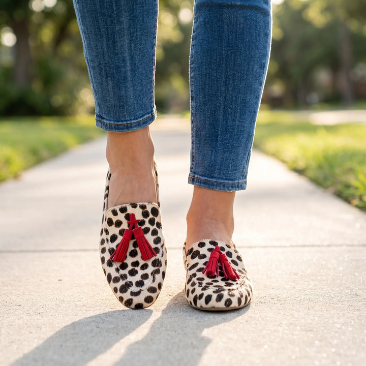 Tassova - Animal Print Tassel Loafer