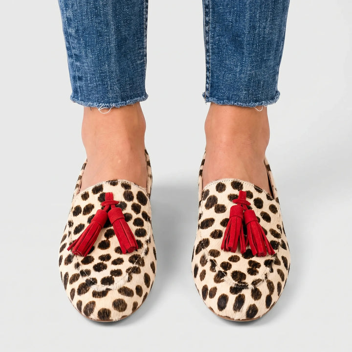 Tassova - Animal Print Tassel Loafer