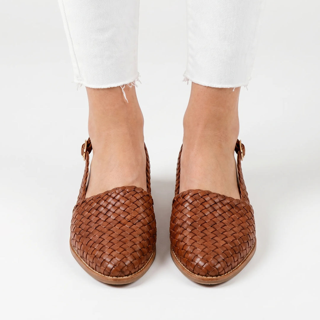 Tressova - Woven Slingback Flat Ballet Shoe