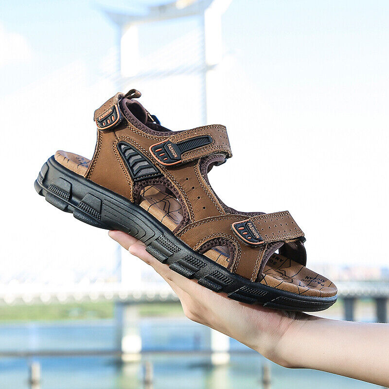 Unisex Sandals with Velcro Straps and Open-Toe Design