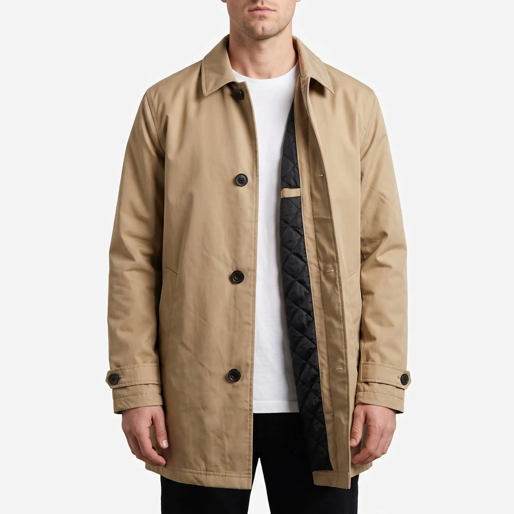 Valdor - Classic Button-Front Men's Car Coat