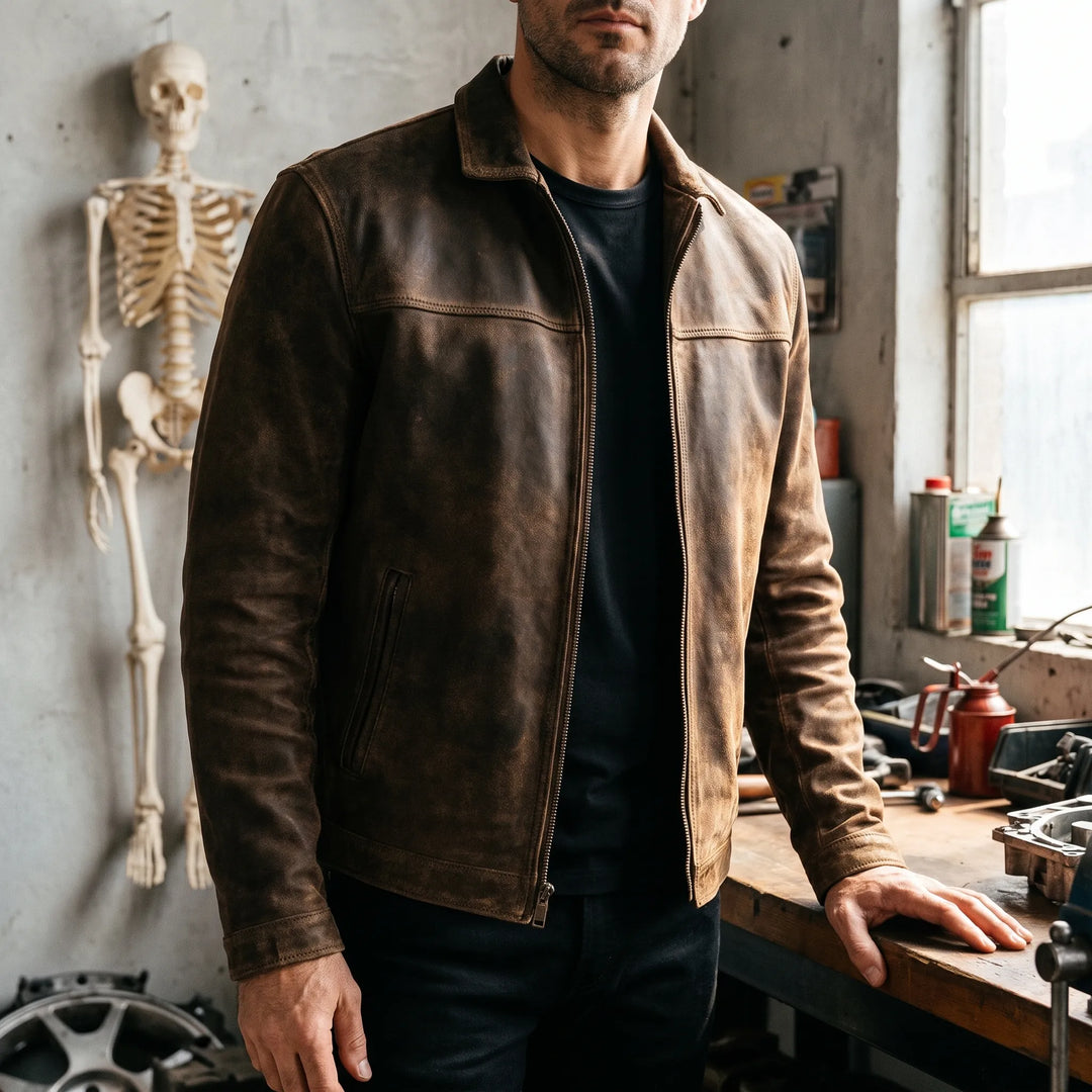 Vangardo - Classic Collared Front Zip Jacket