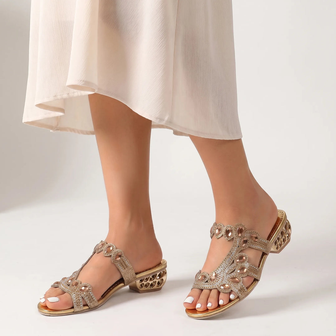 Vellora - Embellished Slip-On Sandals