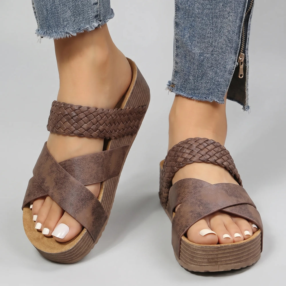 Velora - Slip-On Wedge Sandals
