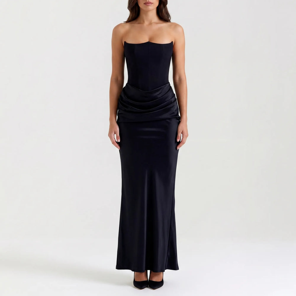 Veloura - Strapless Column Maxi Dress