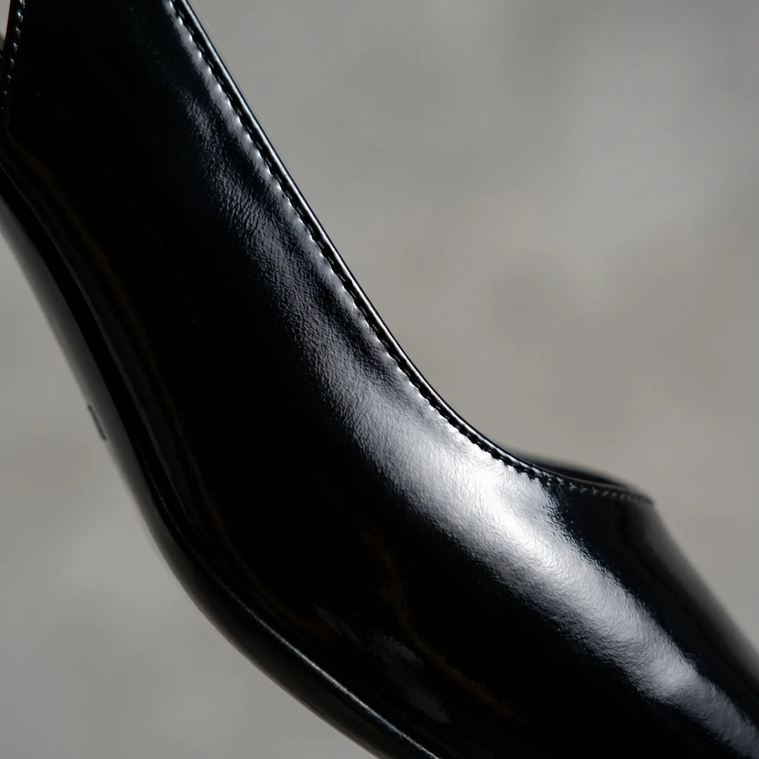 Velourra - Pointed-Toe Slingback Block Heel